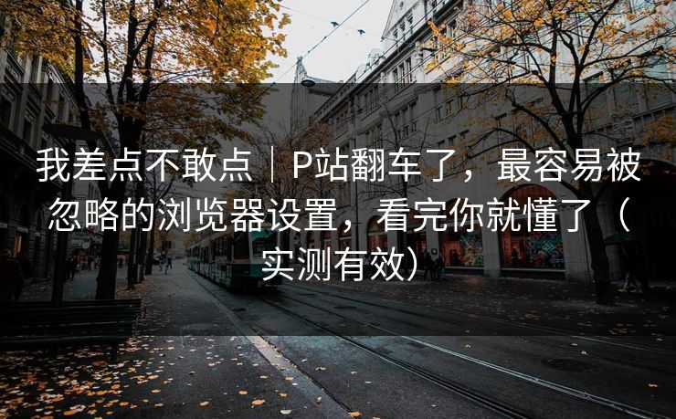 我差点不敢点｜P站翻车了，最容易被忽略的浏览器设置，看完你就懂了（实测有效）