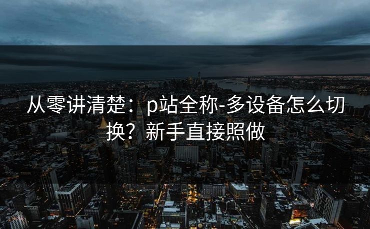从零讲清楚：p站全称-多设备怎么切换？新手直接照做