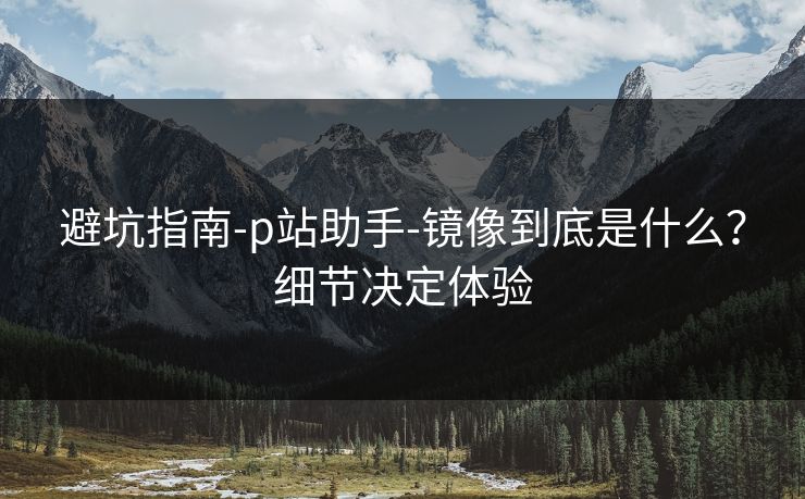 避坑指南-p站助手-镜像到底是什么?细节决定体验 避坑指南-p站助手-镜像到底是什么?细节决定体验