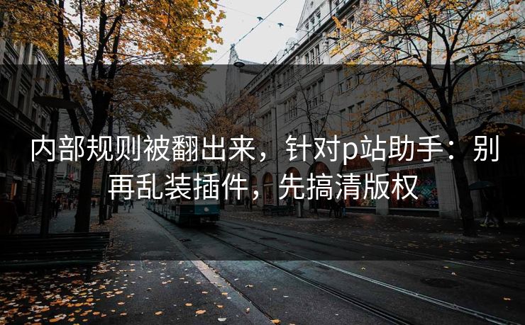 内部规则被翻出来,针对p站助手:别再乱装插件,先搞清版权