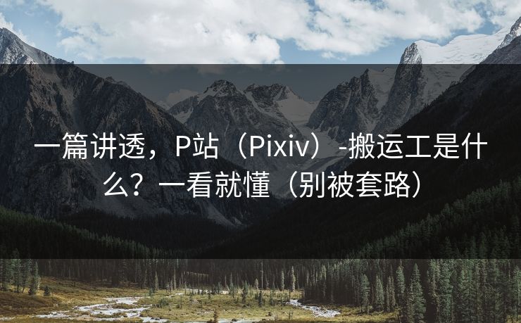 一篇讲透，P站（Pixiv）-搬运工是什么？一看就懂（别被套路）